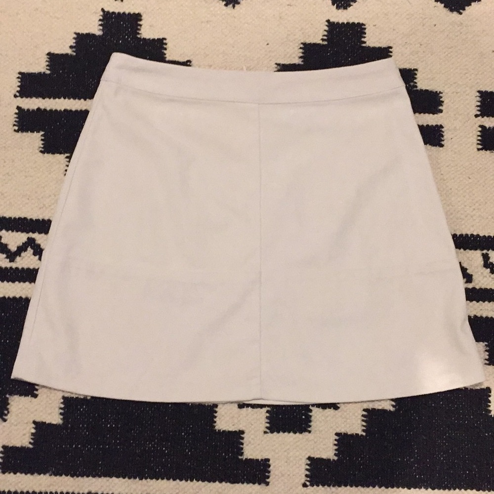 Beige / Cream Faux-Suede Mini Skirt